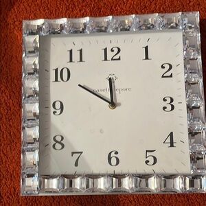 Nanette Lepore Silver Decorative Wall Clock